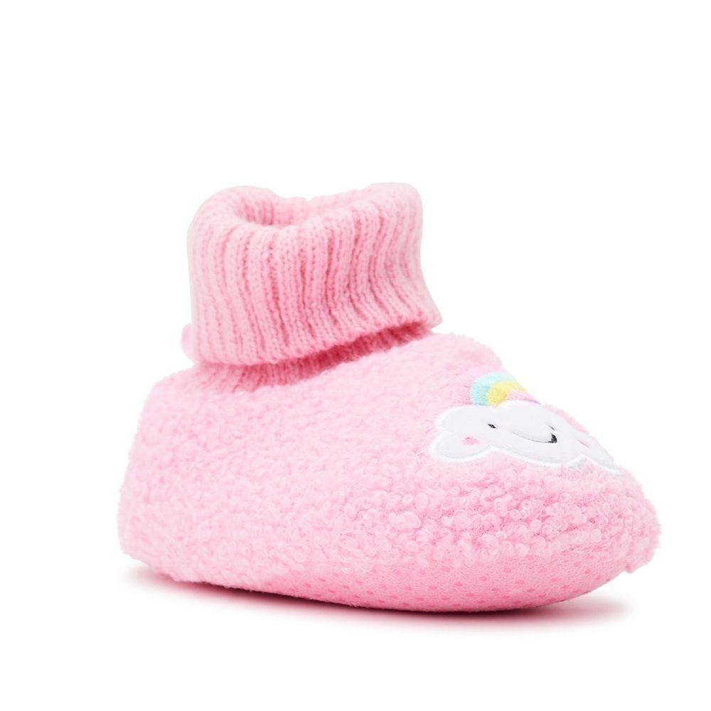 Wonder Nation Baby Girls Rainbow Bootie Slippers, Sizes 5 - Picture 2 of 3